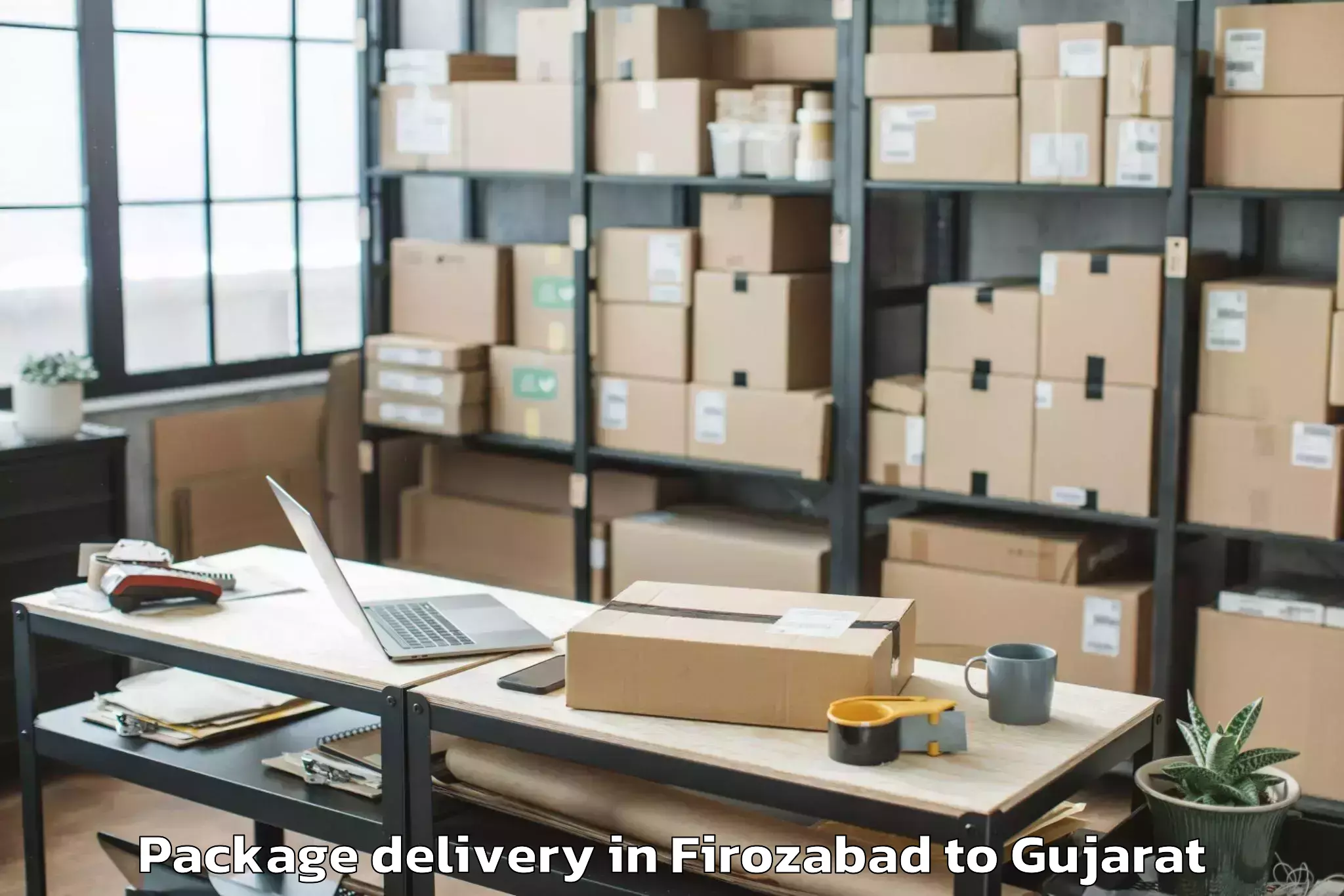 Quality Firozabad to Dhuvaran Package Delivery